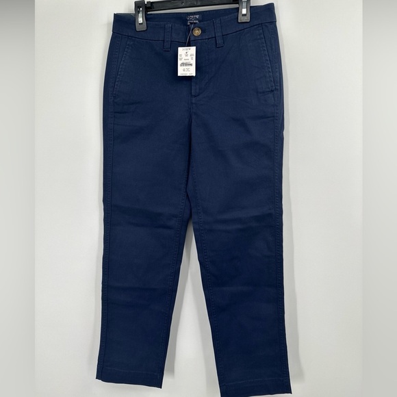 J.Crew High-rise girlfriend chino pant Size 0 Petite Navy Blue Pants NWT - Picture 6 of 8